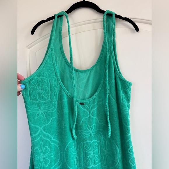 NWT O’Neill Cabana Tile Terry Dress | Kelly Green | Open Back - Picture 7 of 13